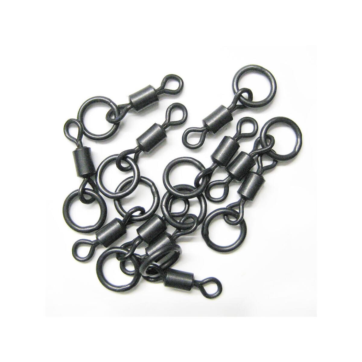 Mini Flexi Ring Swivel Gr. 11 - 12 Stück - Matt Black