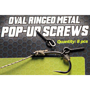 Carpleads Oval Ringed Metal Pop-Up Screws 8 mm