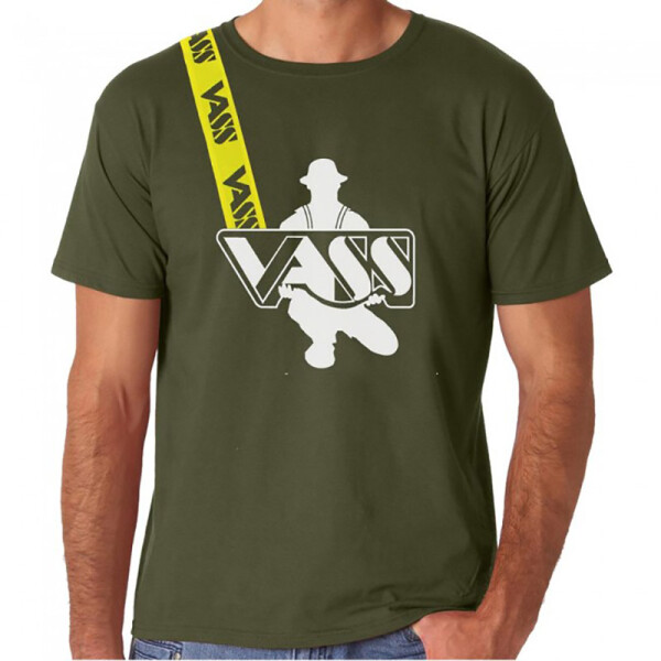 VASS - T-Shirts "Hosenträger" Oliv S