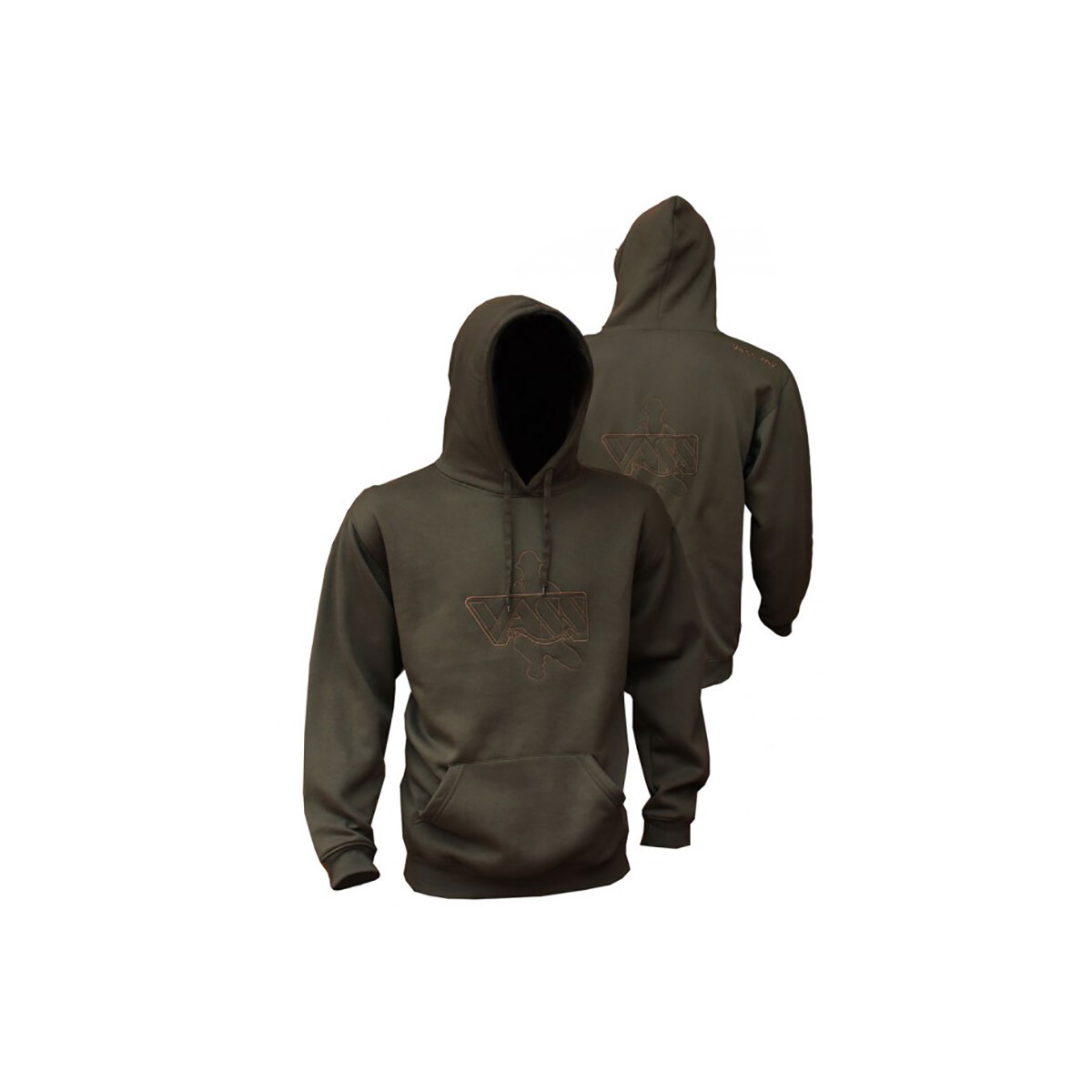 VASS Embroidered Hoodie Khaki / Oliv