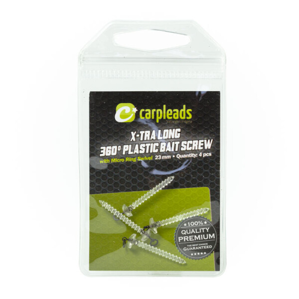 Carpleads X-tra Long 360° Plastic Bait Screw - 4 Stück